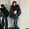 【レザーファーフードブルゾン　OUT1015】 - 画像 (5)